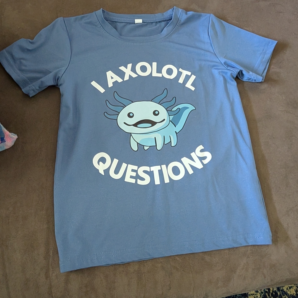 Blue Kids Axolotl Graphic T-Shirt